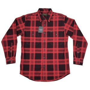 Filson Field Flannel Shirt Mens Size Small Red Bark Plaid - NEW